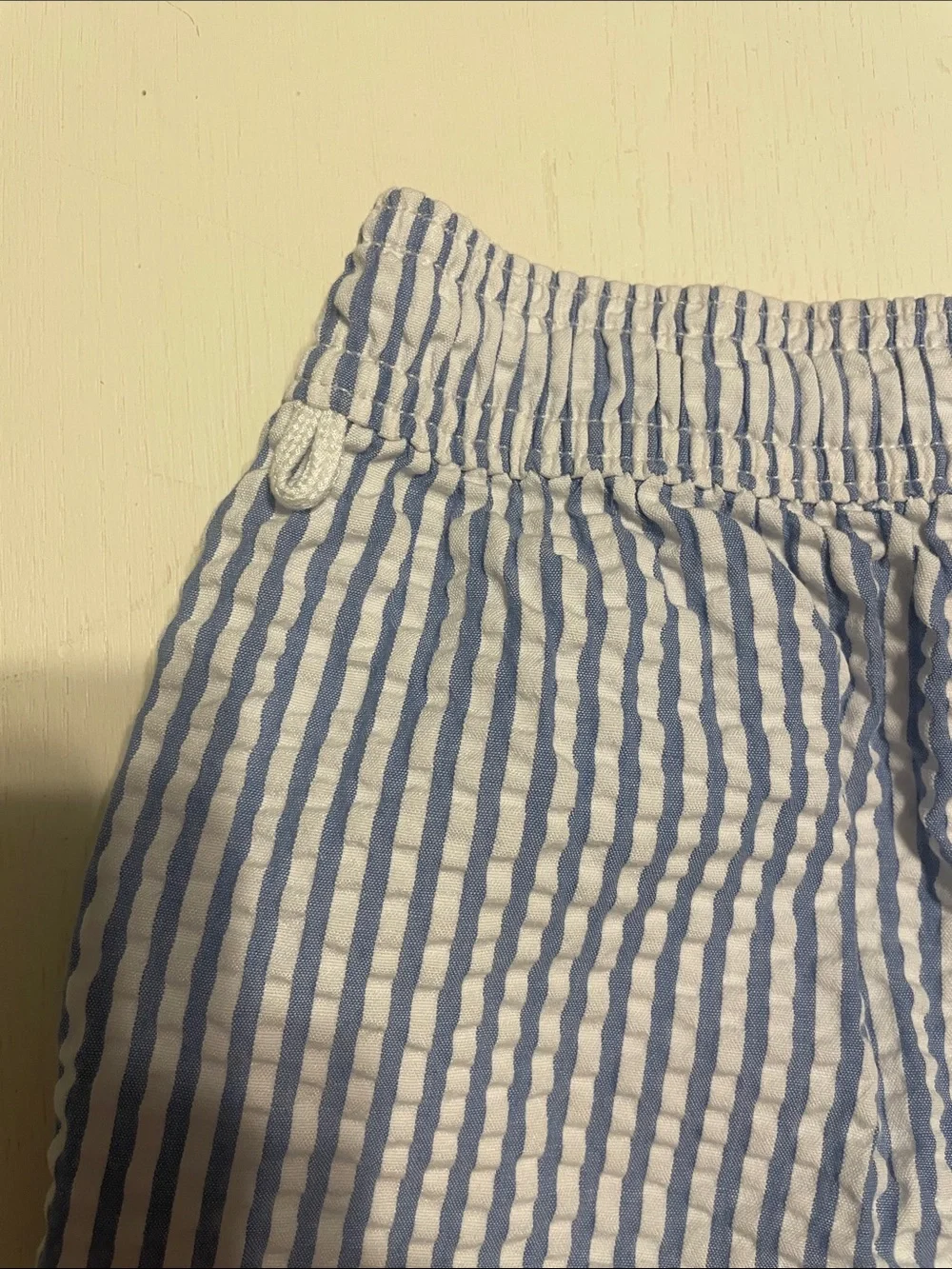 Crewcuts J. Crew Boys Seersucker Lined Swim Trunks size 8
